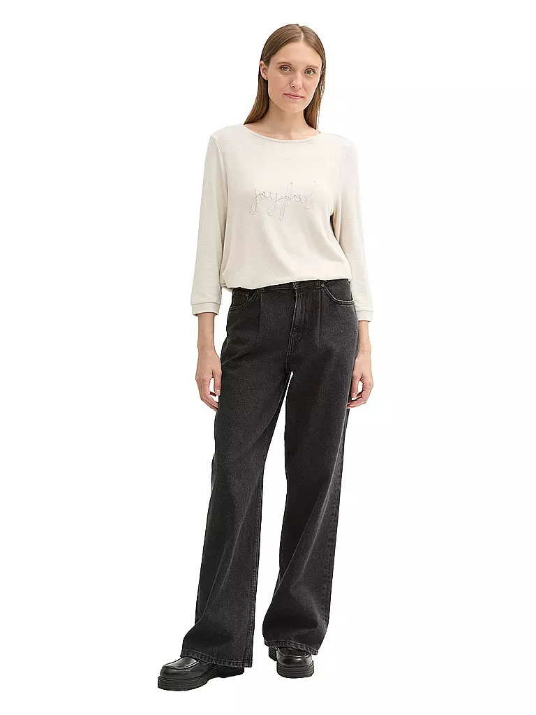 TOM TAILOR Langarmshirt beige