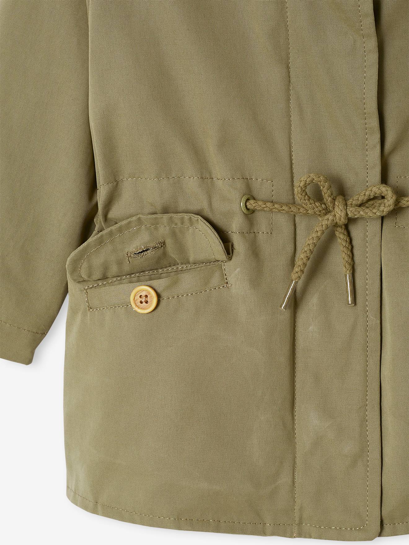 Parka 3 em 1 com jaqueta removível para bebê, cáqui