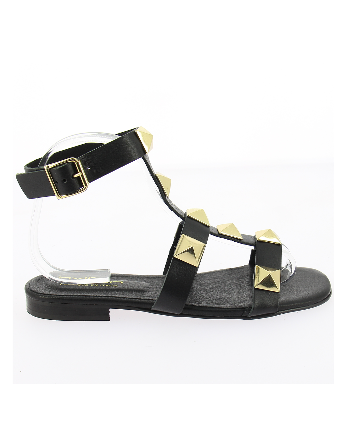 hylton sandales femme Sunrise cuir noir