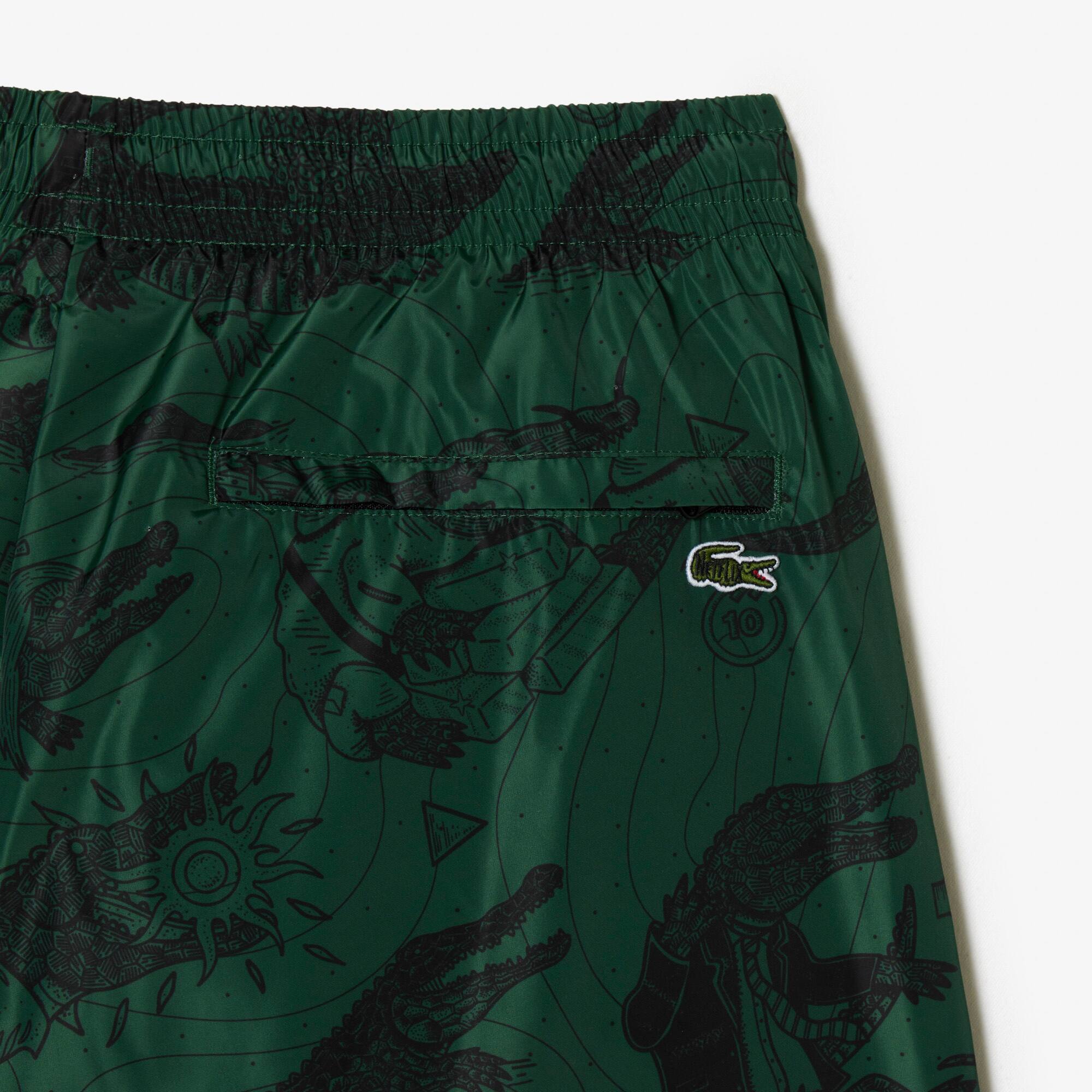 Pantalon de survêtement unisexe Lacoste x Netflix imprimé Pantalons de survêtement - Marron - Lacoste - Unisex