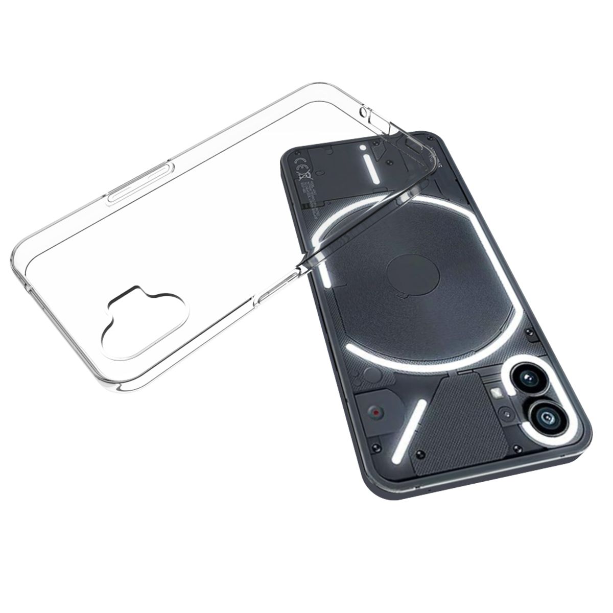 Hülle Handy Schutz für Nothing Phone Case Cover Bumper Etuis Tasche Transparent