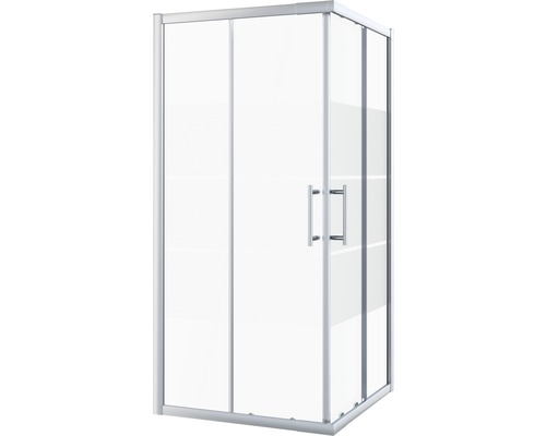 form&style hoekinstap SAMOA 80-90 cm decor horizontale strepen profielkleur wit