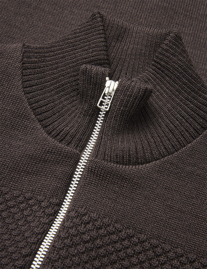 Mads Nørgaard - Copenhagen Wool Klemens Zip Knit Brun