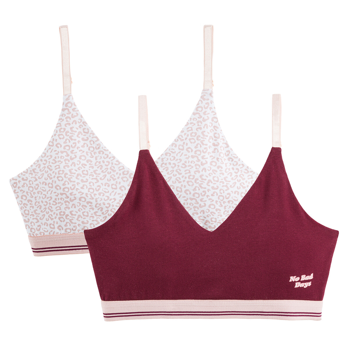 COLEÇÃO LA REDOUTE<br>Conjunto de 2 bustiês com alças finas