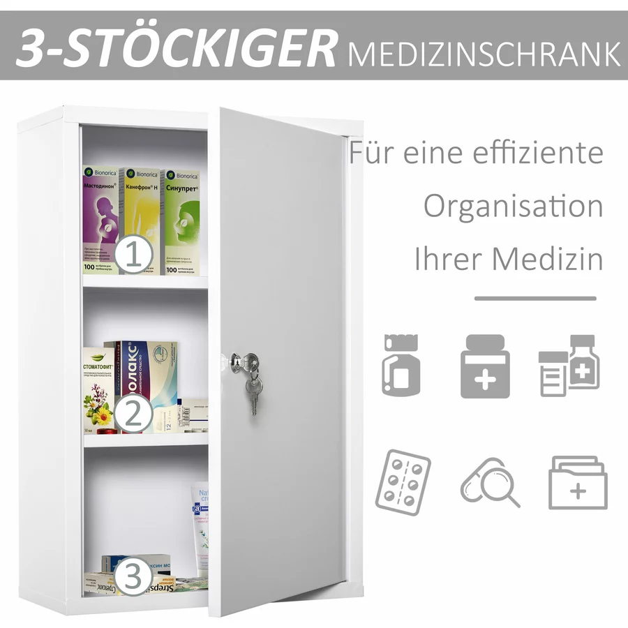kleankin Medizinschrank weiß