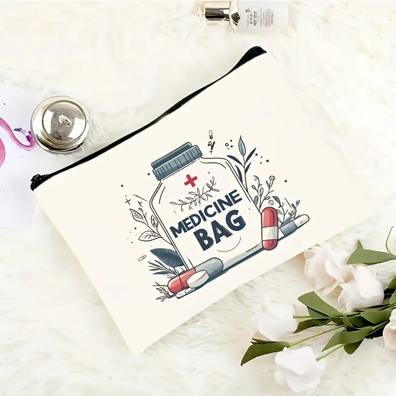 (21x16cm) Kosmetik Make Up Tasche Necessaire Organizer Bag mit Reissverschluss - Medicine Bag
