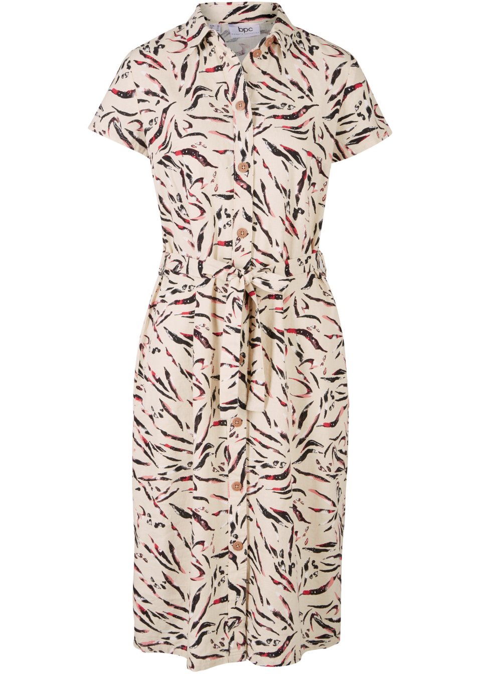 Robe imprimée en lin majoritaire