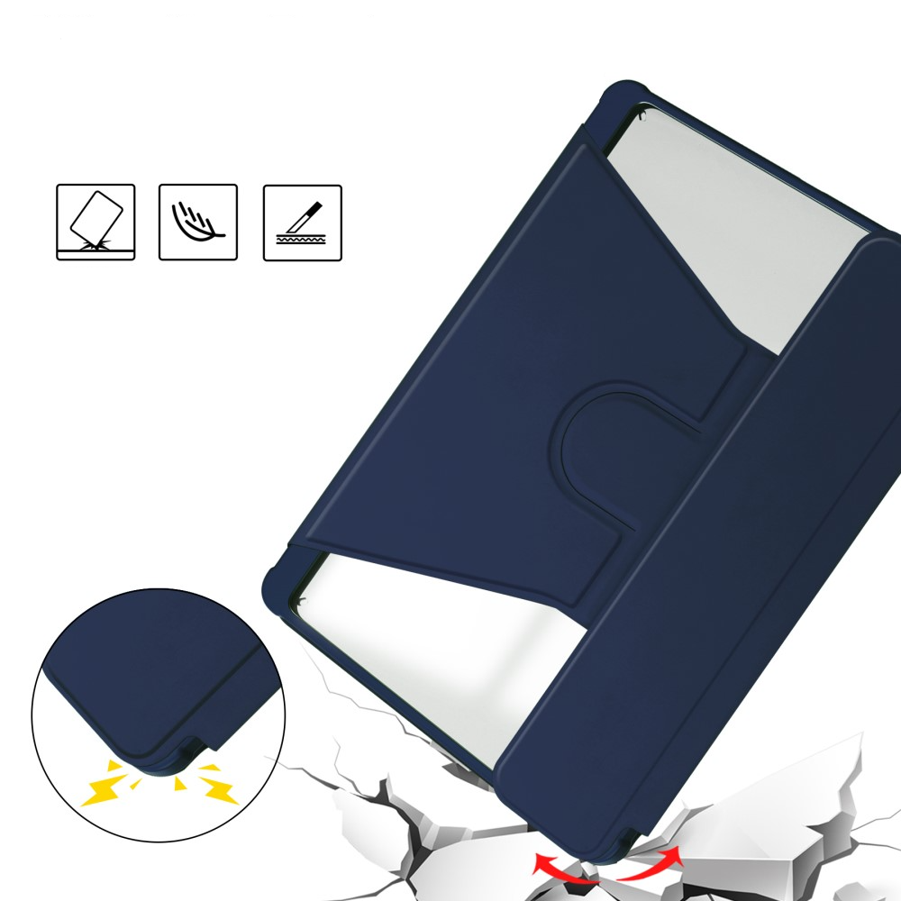 2in1 Samsung Galaxy Tab S9 Leder Tasche mit Acryl Rückseite   Magnet Bluetooth Tastatur   S-Pen Halterung (QWERTY) - Dunkelblau