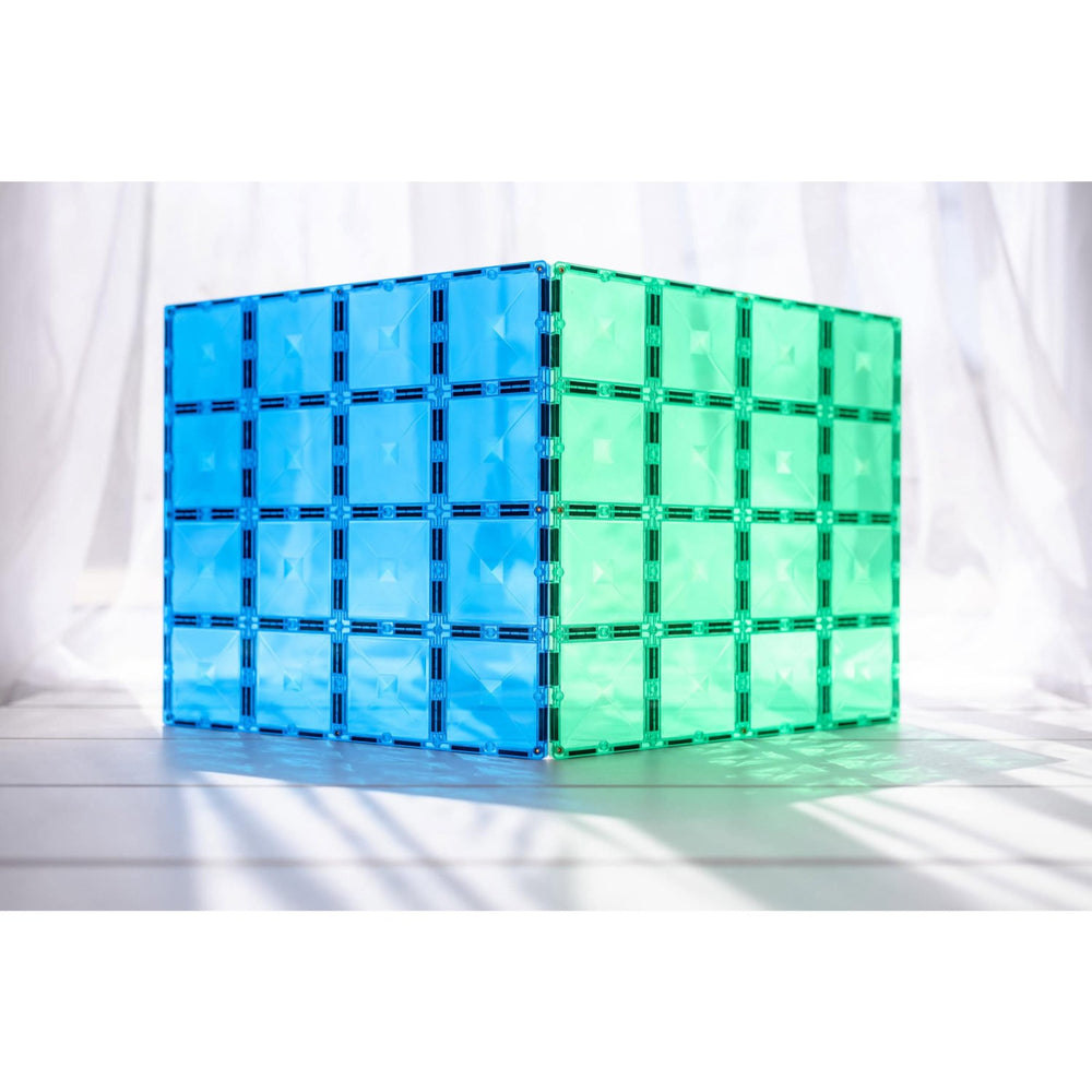 Køb Connetix Rainbow Blue & Green Base Tallerken Pak 2 Styks