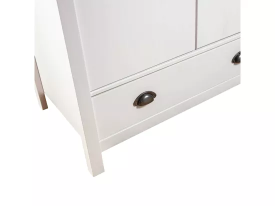 Garde-robe à 2 portes Hill Blanc 89x50x170cm Bois de pin solide