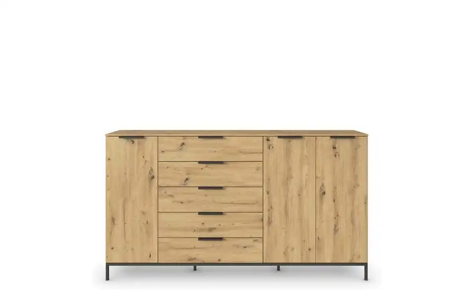 Highboard Eiche Artisan (Nachbildung) Eiche Artisan (Nachbildung) Front: Dekor, Oberboden: Dekor Graphit