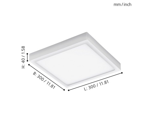 LED buitenplafondlamp 22W 2600 lm 2700-6500K 30x30 cm Argolis Crosslink wit