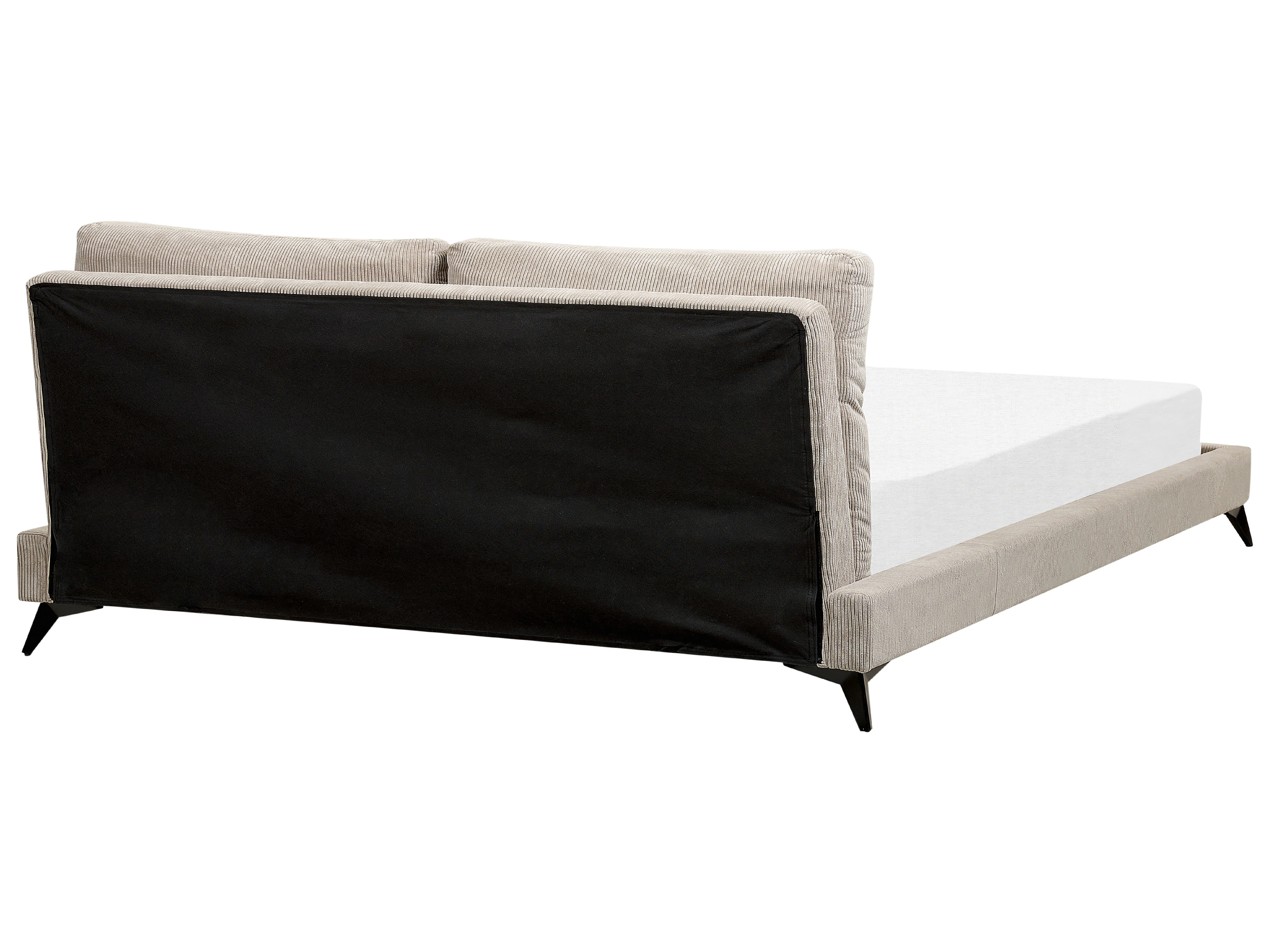 Bed Corduroy MELLE 180 x 200 cm Taupe