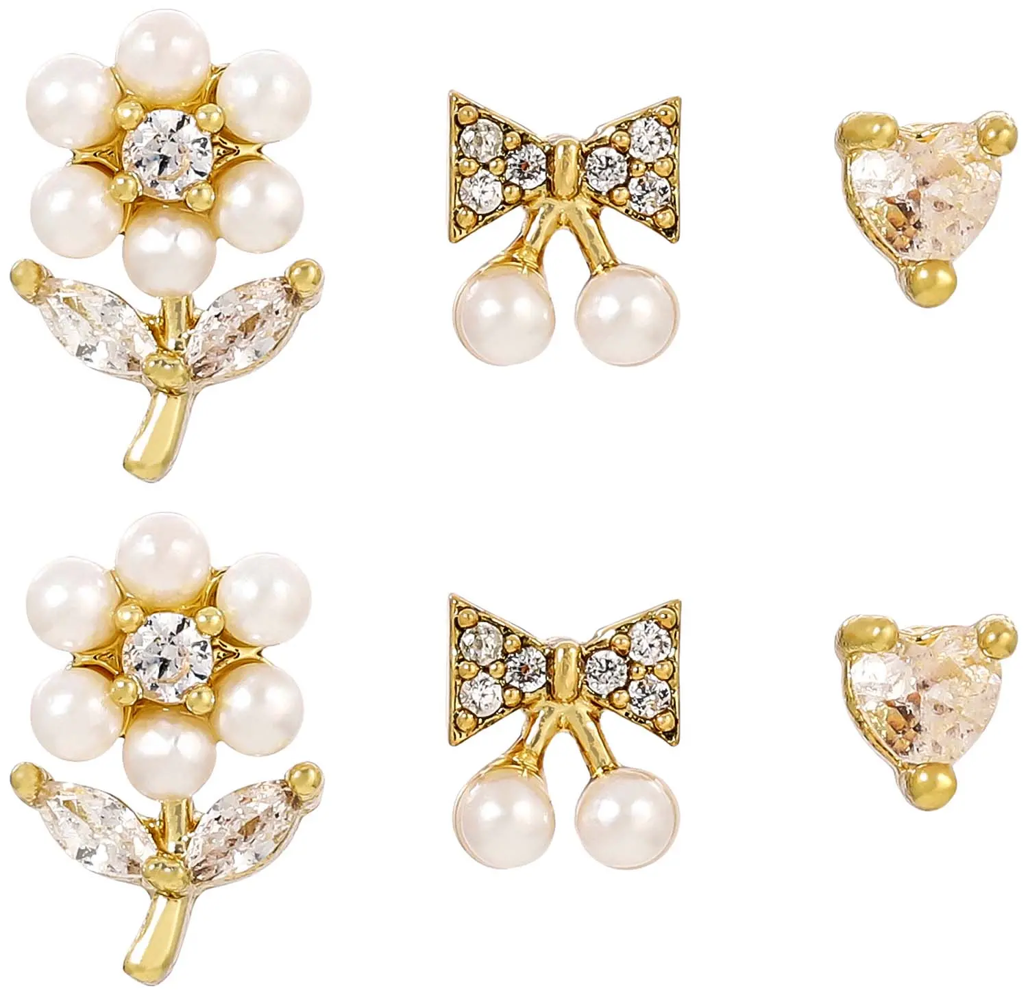 Ohrstecker-Set - Golden Flower