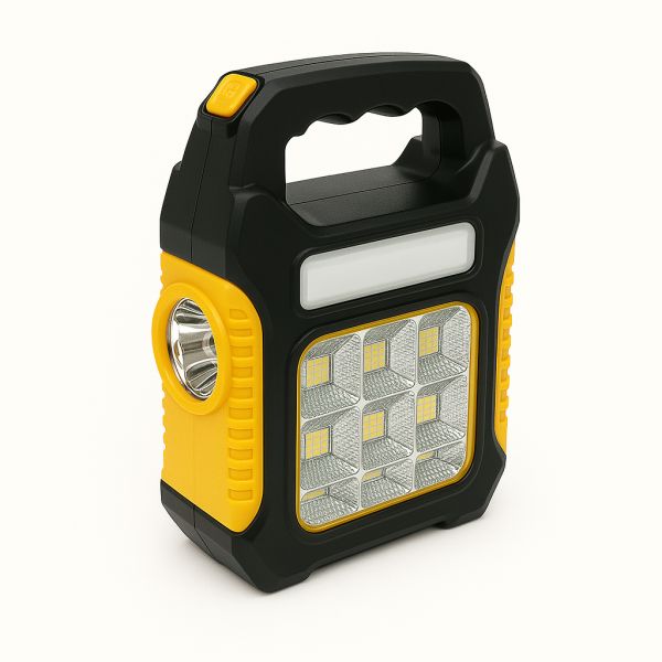 Sanda Lanterna led Recarregável Sd-5731y Preto   Amarelo