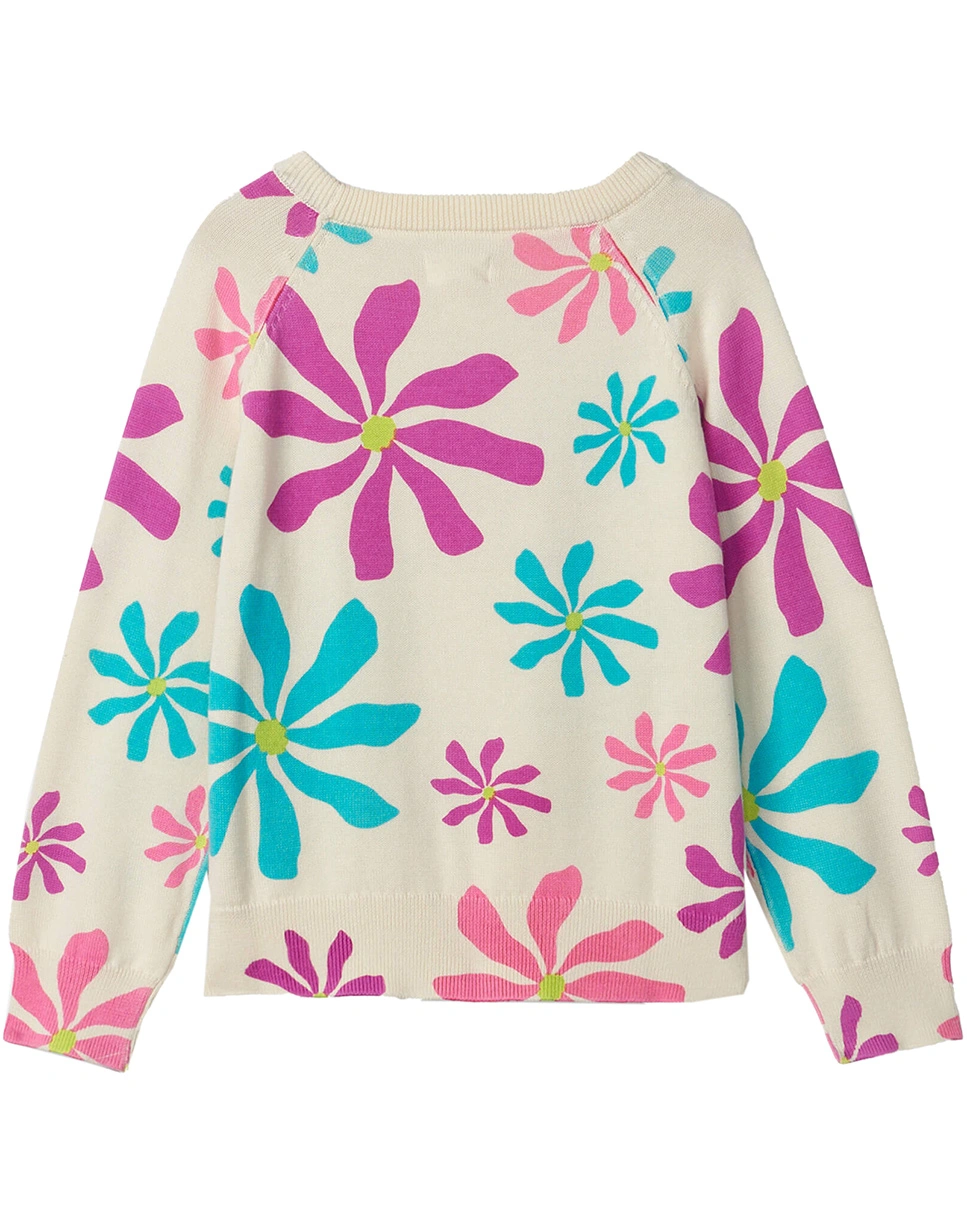 Sweatshirt GROOVY FLOWERS in bunt