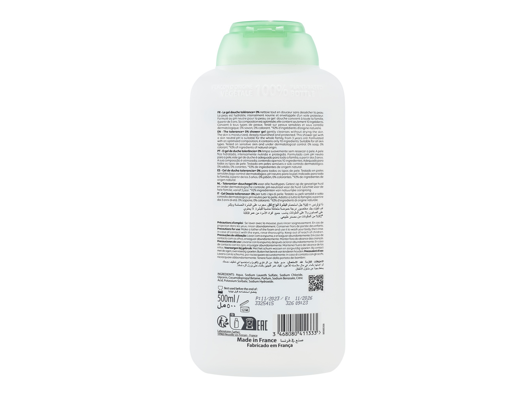 GEL BANHO CORINE DE FARME PURE 0% 500ML