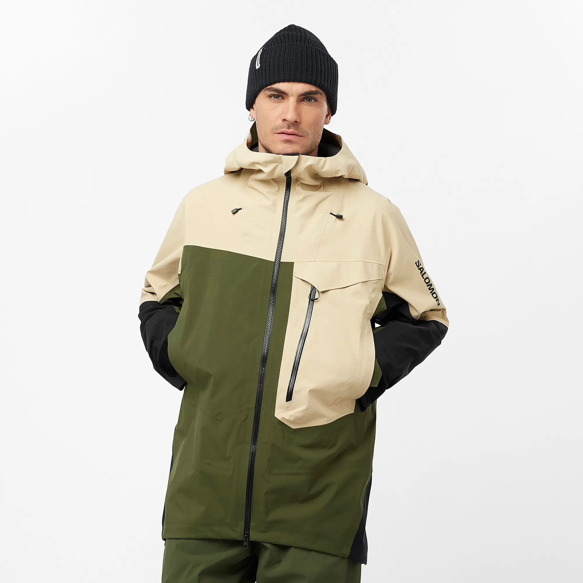 Salomon Men's Moon Patrol GORE-TEX Jacket White Pepper / Grape Leaf / Deep Black