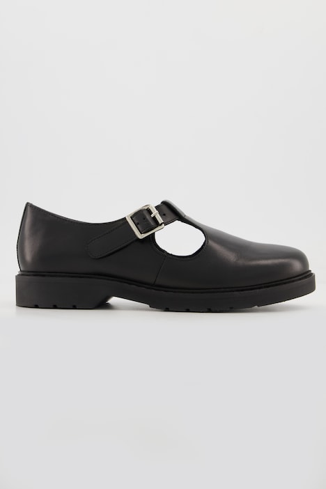 Leder-Loafer, dezente Schnalle, Weite H