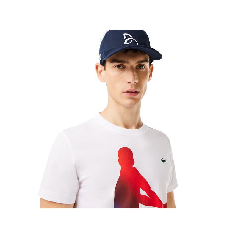 Pack Djokovic Tee-shirt et casquette Lacoste blanc