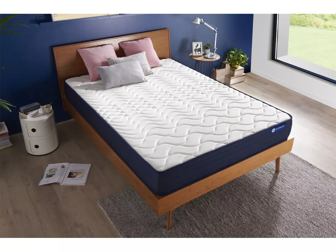 ACTISOM Matelas 180x200 Ressorts ensachés et Mémoire de forme 5zones de confort