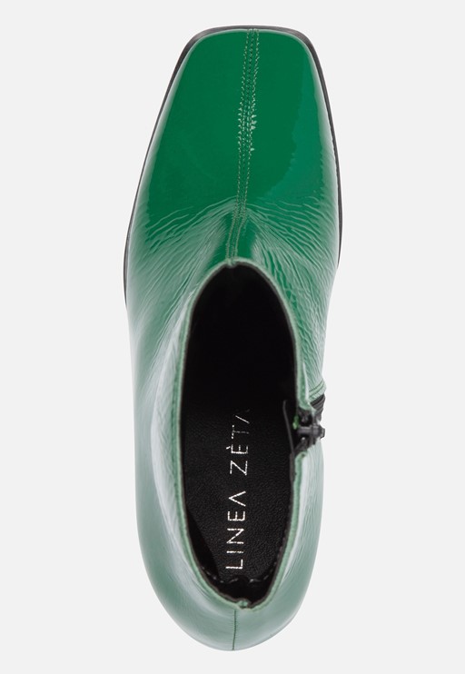 Linea Zeta Enkellaarsjes groen lak Lak