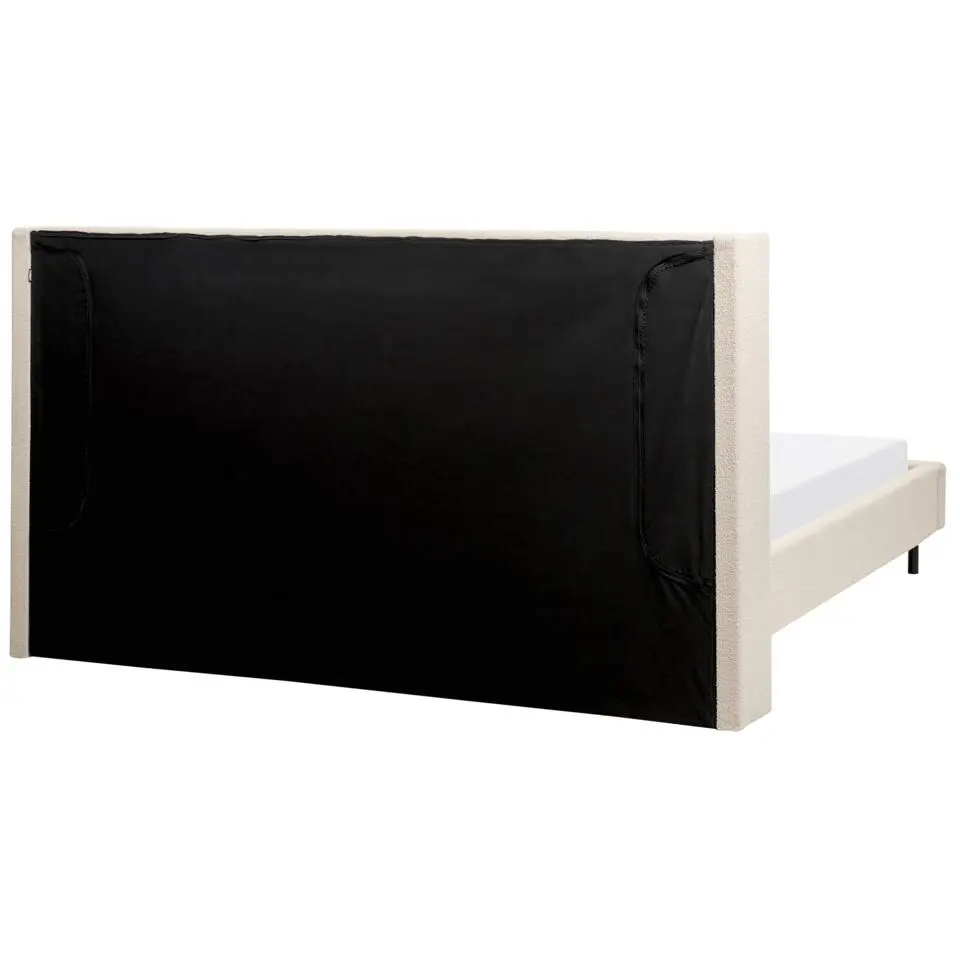 VILETTE - Tweepersoonsbed - Beige - 180 x 200 cm - Bouclé