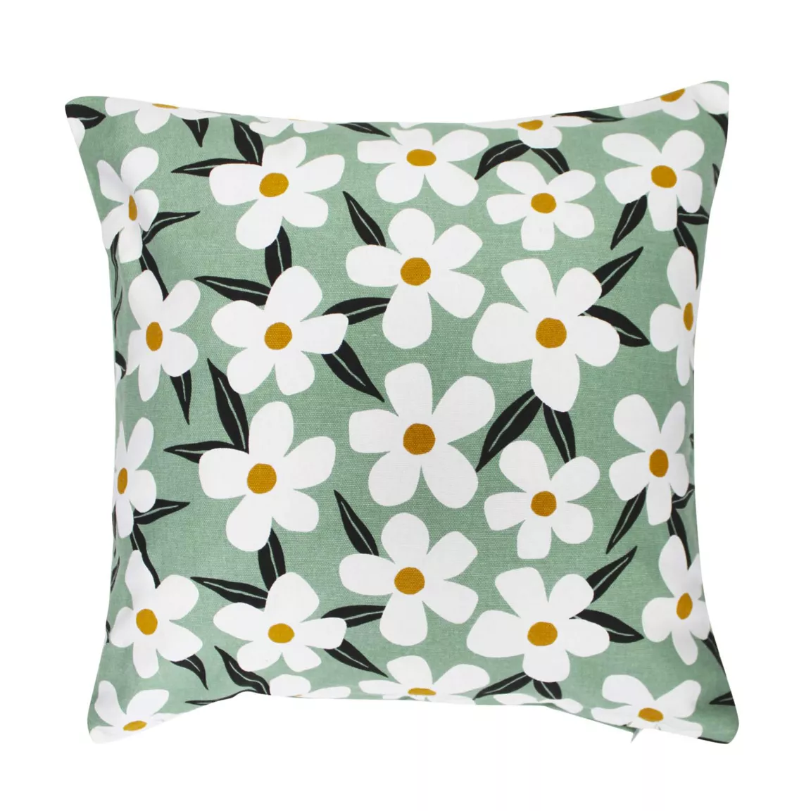 Housse de coussin coton (40 x 40 cm) Darcy Vert sauge