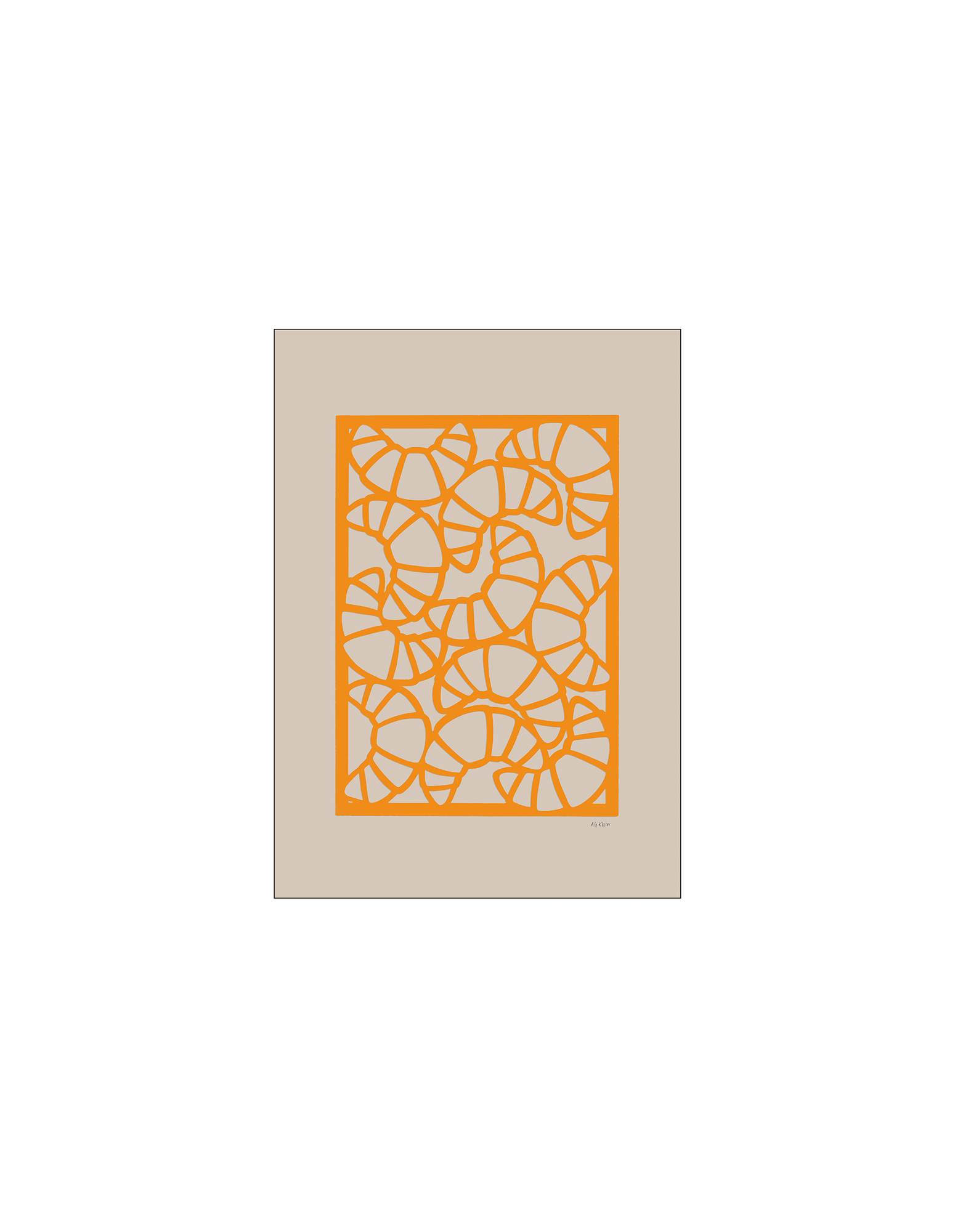Plakat Croissants A4 | Annemette Glud Kloster. | Burned Orange | Poster and Frame