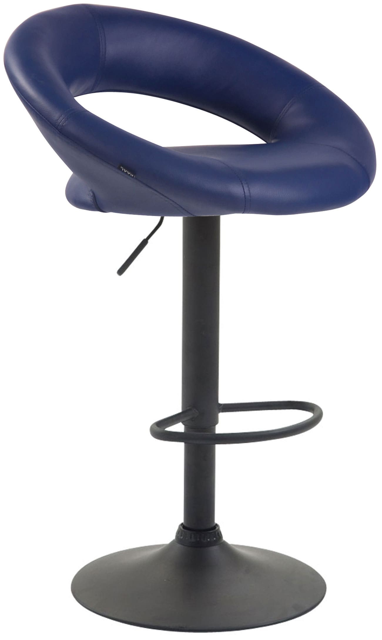 CLP 2er Set Barhocker Olinda Kunstleder I Thekenhocker Höhenverstellbar I Barstühle Mit Fußstütze I Tresenstühle Mit Trompetenfuß Metall