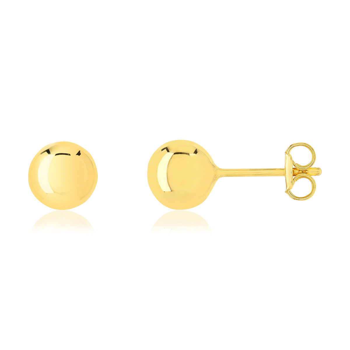 Boucles d'oreilles or 375 jaune diam 6 mm
