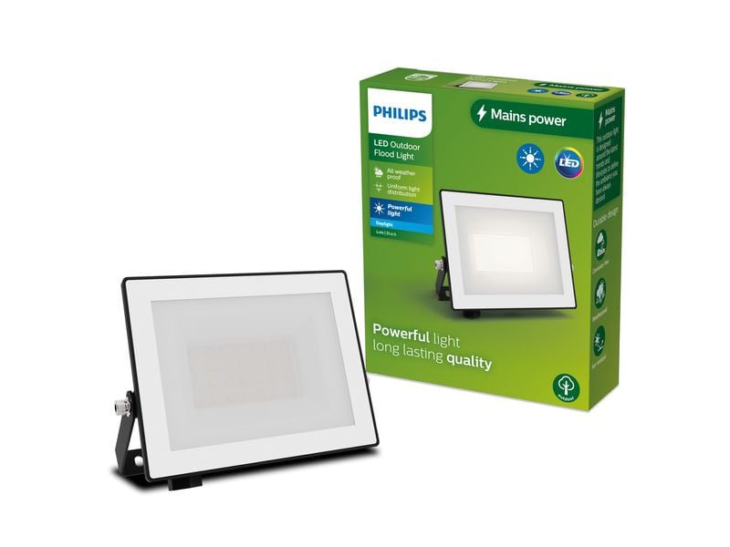 Philips Lois Flutlicht 20W 5000K IP65 schwarz 20 W Philips 8720169365087 Aussenbeleuchtung Wandbeleuchtung für den Aussenbereich Nicht austauschbare(s) Leuchtmittel LED F