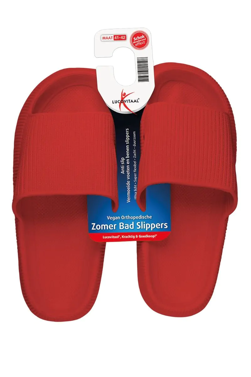 Orthopedische Zomer Badslippers (Rood)