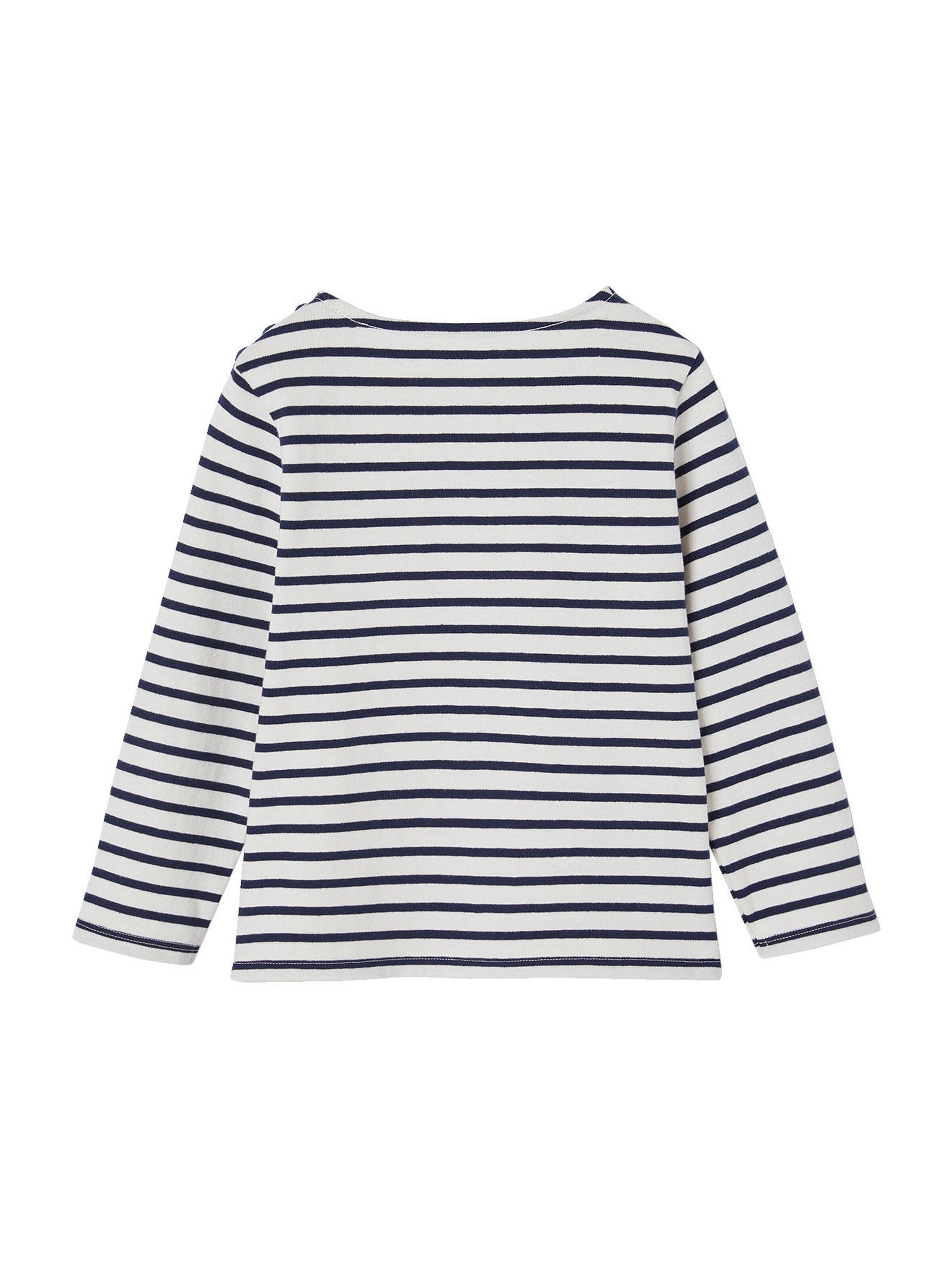 Vertbaudet Mädchen Ringelshirt mit Recycling-Baumwolle blau gestreift