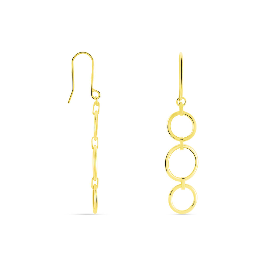 Boucles D'oreilles Pendantes Or Jaune Isabela