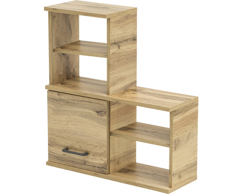 Wandplank van Möbelpartner Nora, afmetingen (B x H x D): 59,8 x 64,8 x 20,5 cm, eiken landelijke stijl