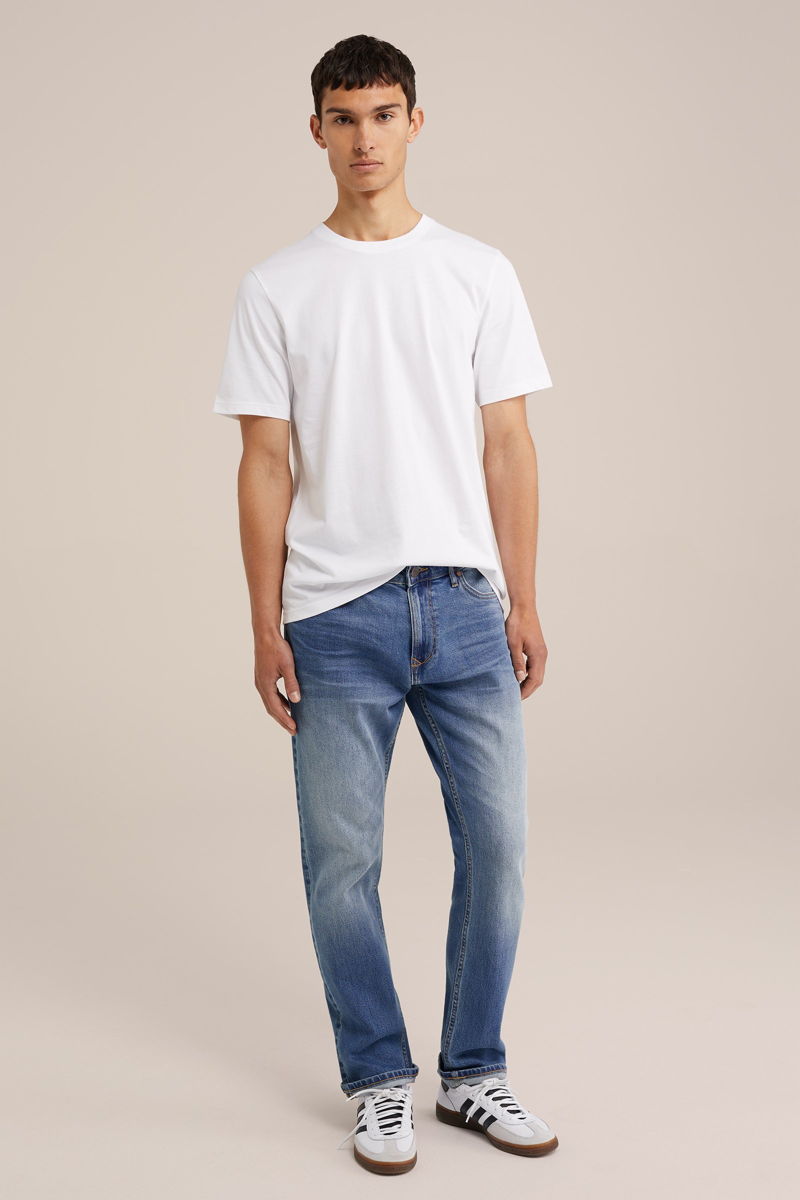 pima katoenen T-shirt WE Fashion Wit