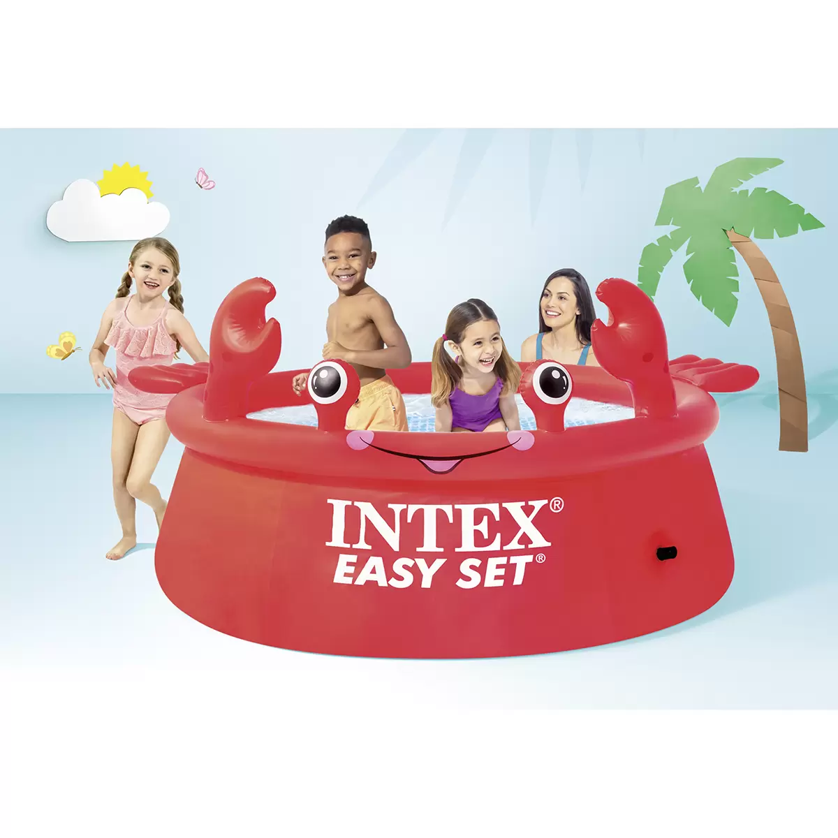 Happy Crab Easy Set Pool Intex Rot