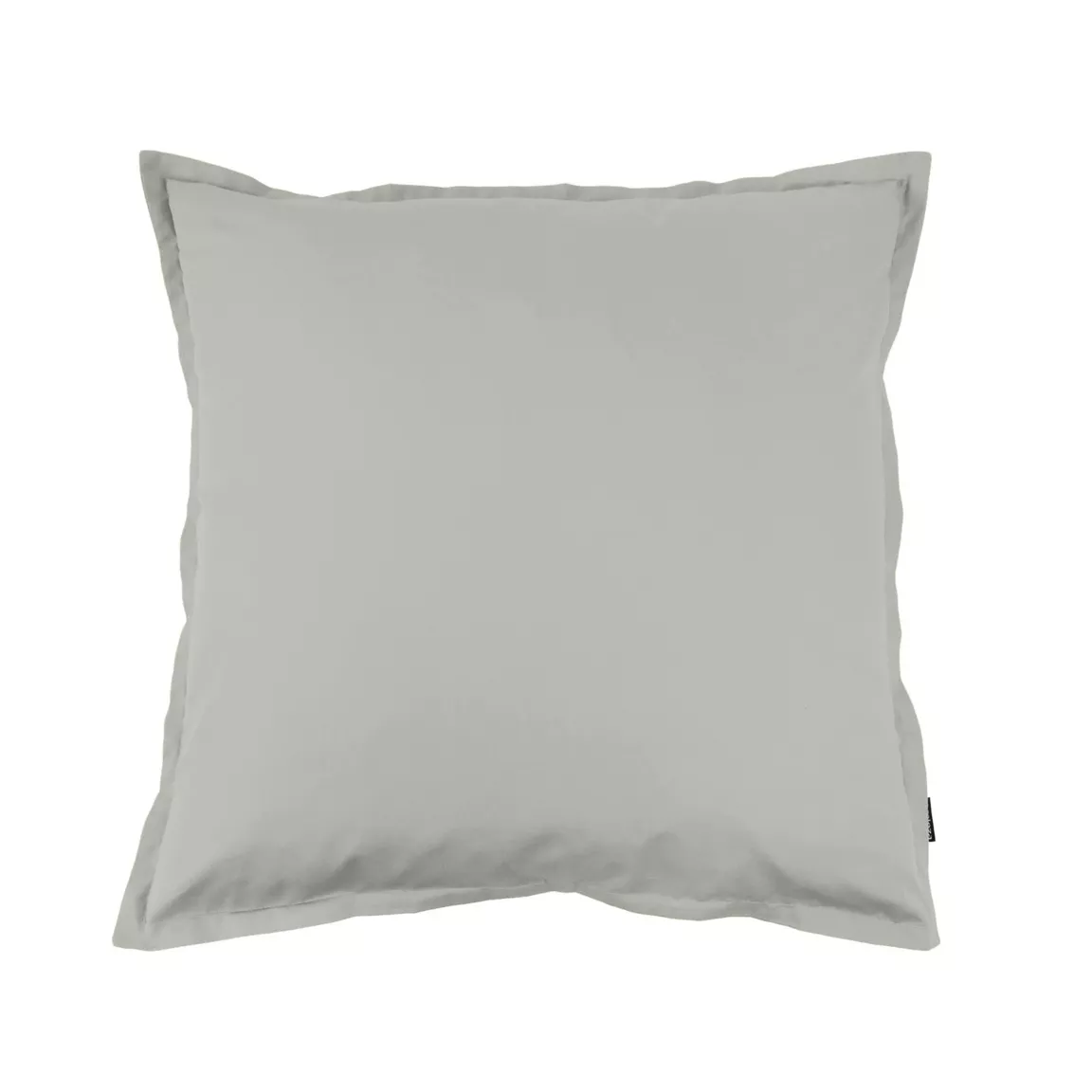 Taie d'oreiller carrée percale de coton (65 x 65 cm) Cali Gris clair