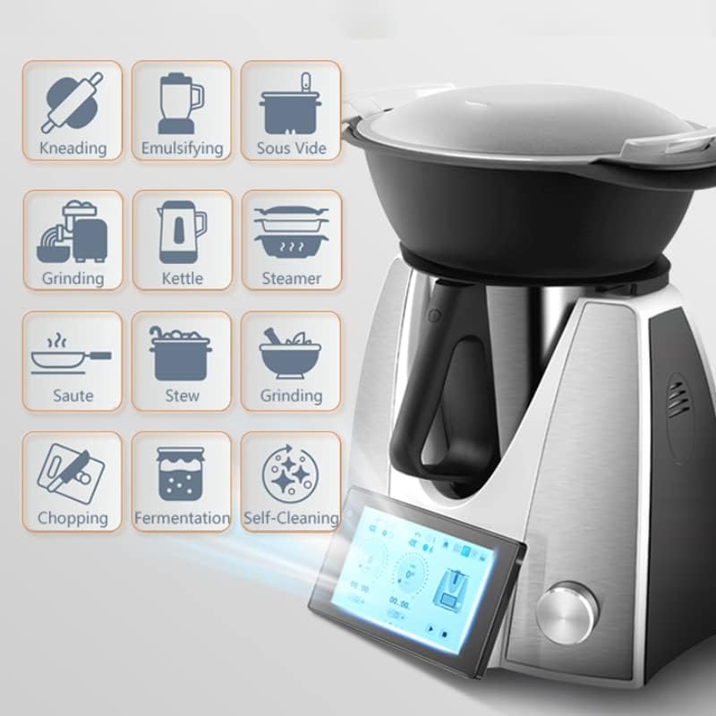 KE-7001 PRO, Mixer, Küchenmaschinen, Multifunktionaler Küchenroboter mit geführten Rezepten, 12 Spezial-Kochfunktionen, 4L, 7 Zoll Touchscreen Display