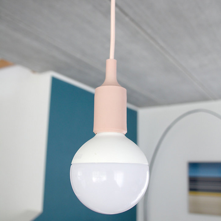 Douille E27 Chacon silicone rose pale