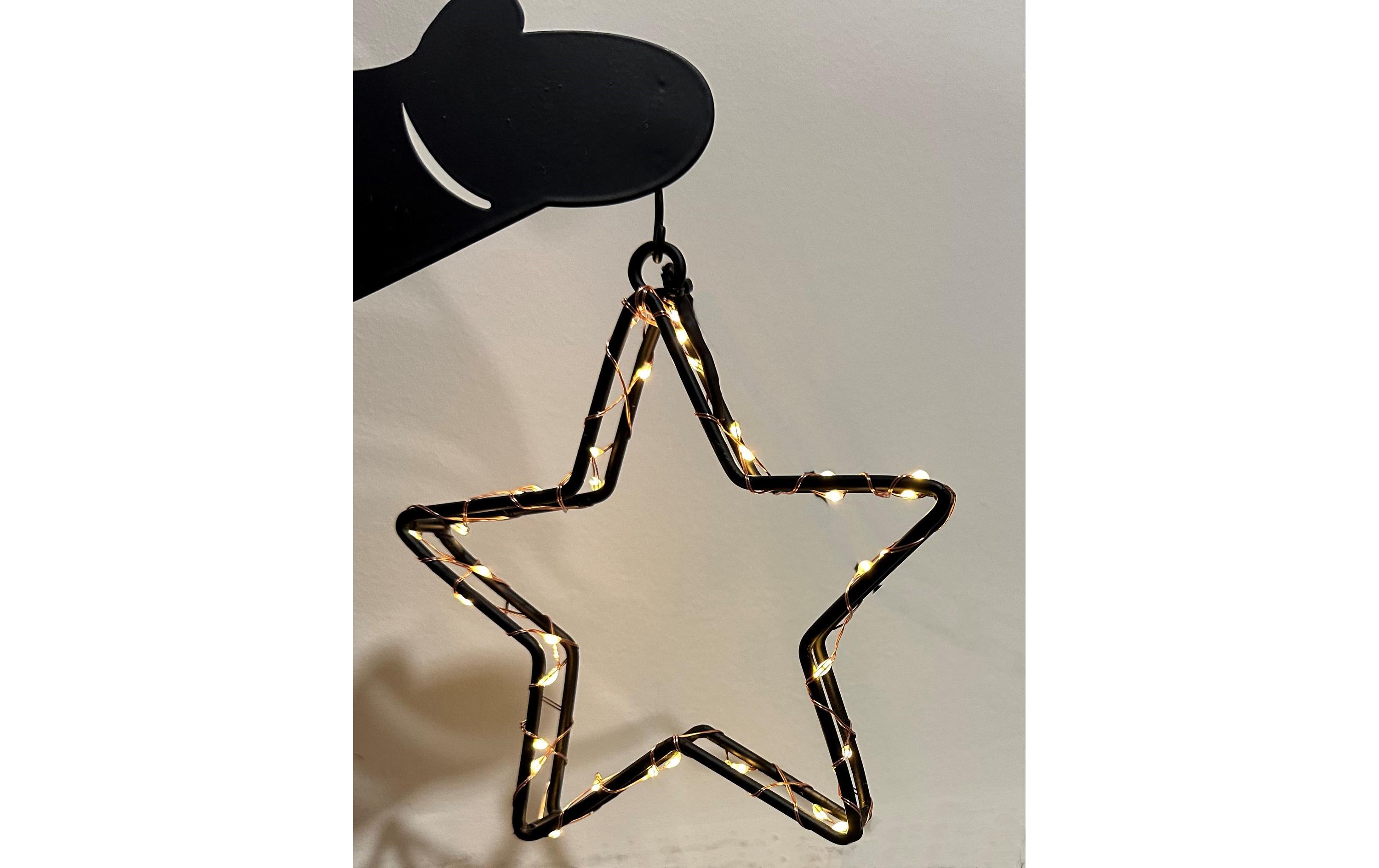 LED-Figur Wichtel Santa, 40 LEDs, 45 cm, SchwarzLED Weihnachtsdekoration