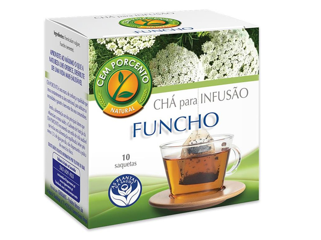 CHÁ CEM PORCENTO FUNCHO 10 SAQUETAS