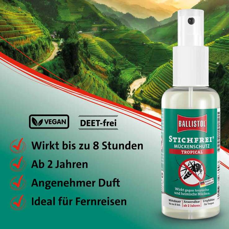 Ballistol Stichfrei Mückenschutz Tropical Pumpspray, 100 ml