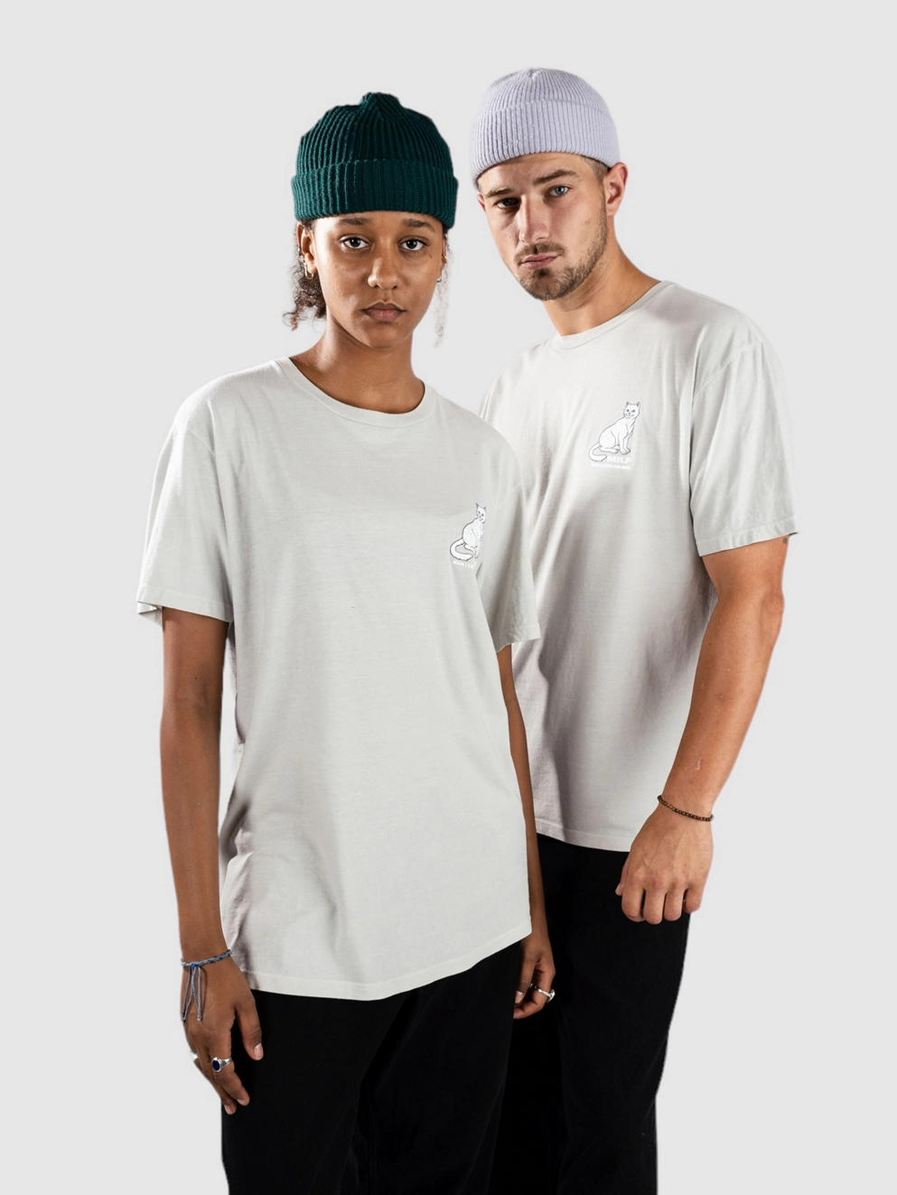 RIPNDIP Man I Love Felines T-Shirt grey