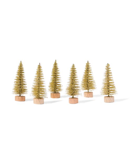 décoration de table sapin or