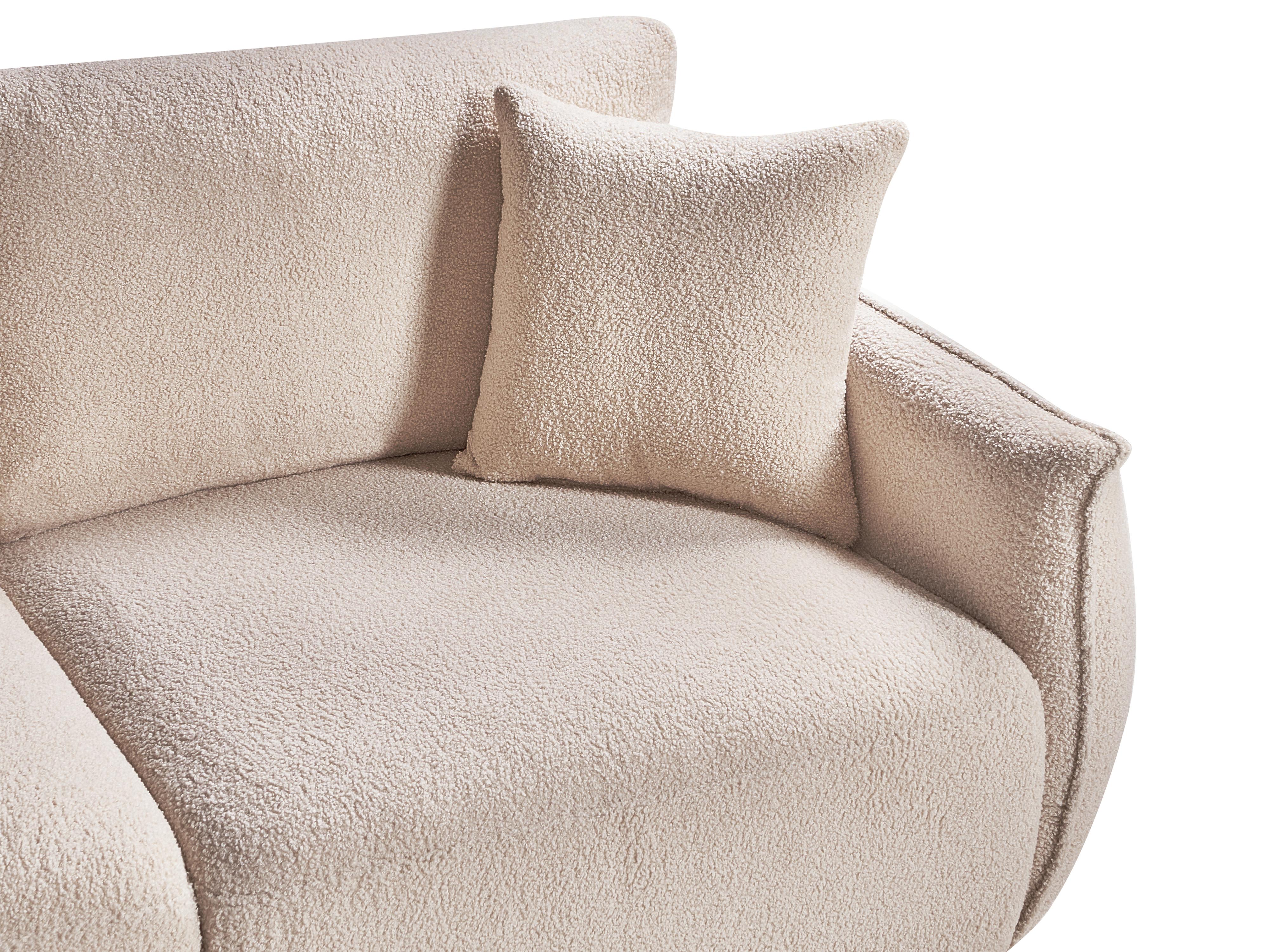 Modulaire bank 2-zits MESNALI Bouclé Beige