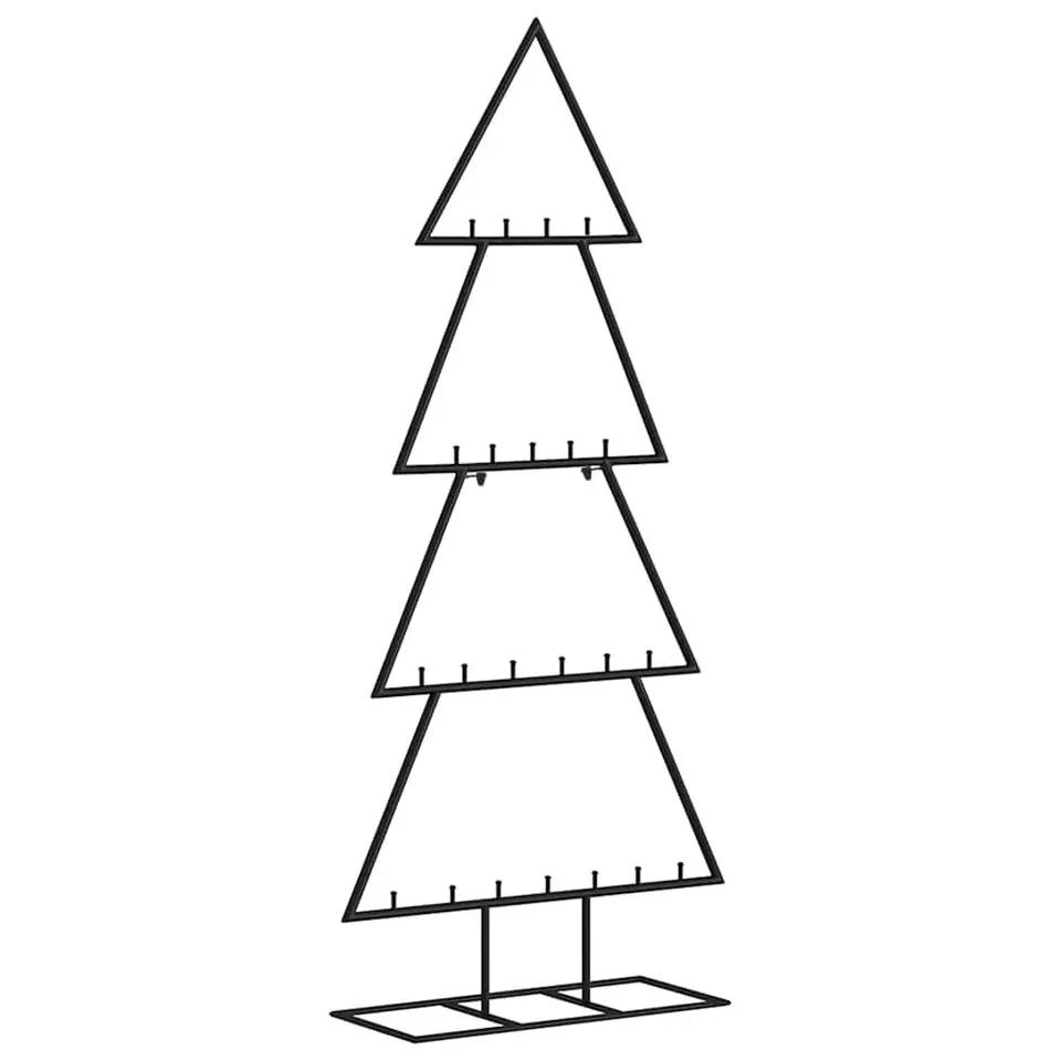 vidaXL Kerstdecoratie kerstboom 125 cm metaal zwart