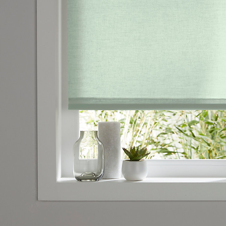 Store enrouleur tamisant Halo mat vert sauge L.180 x l.90 cm