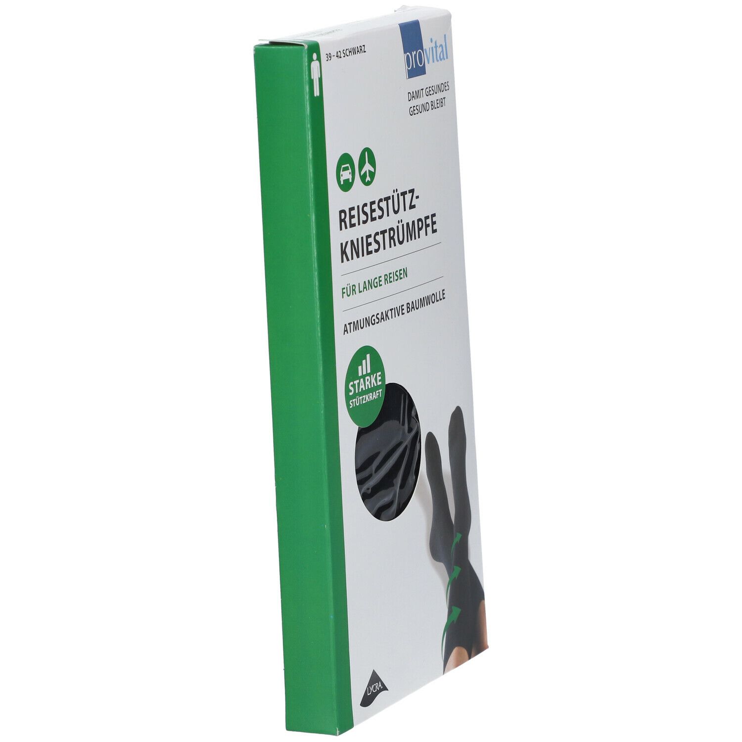 provital Reisekniestrümpfe Gr. 39 - 42 schwarz